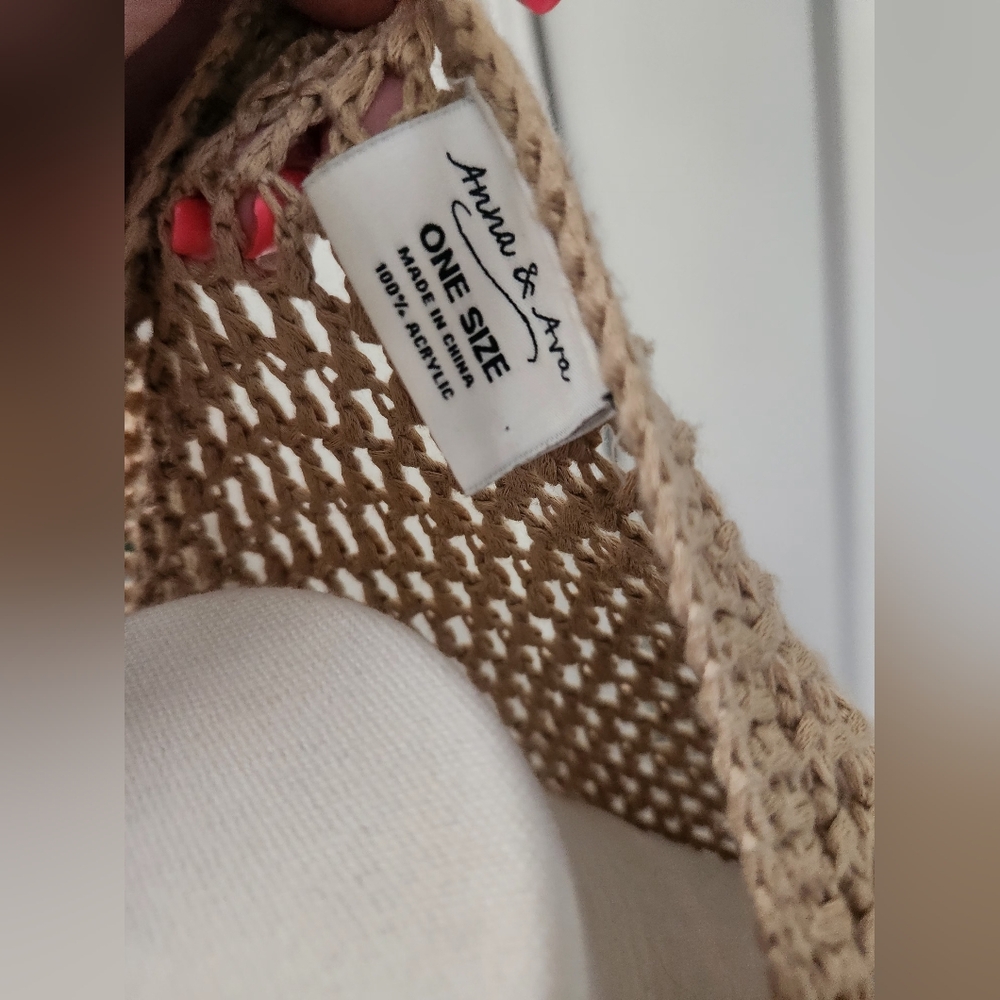 Open Knit Beige Sweater Cardigan Duster - Picture 4 of 5